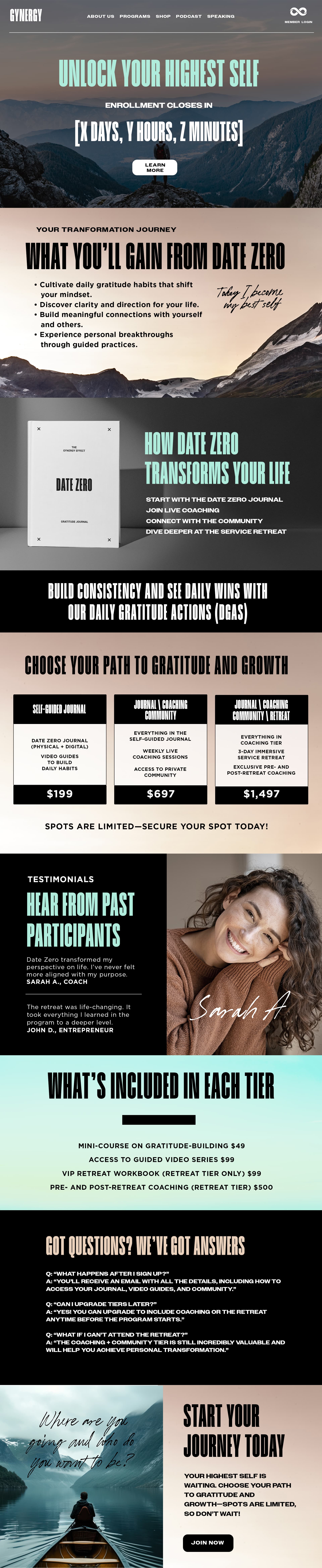 Date Zero Journal cover art on a reflective background